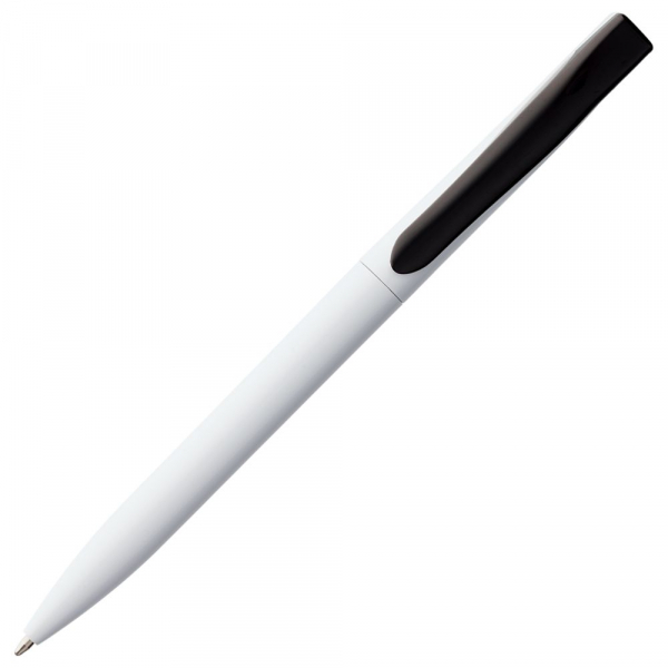 Ручка шариковая Pin, белая с черным - купить оптом