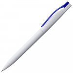 Ручка шариковая Pin, белая с синим, фото 1