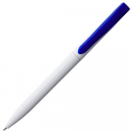 Ручка шариковая Pin, белая с синим, фото 2
