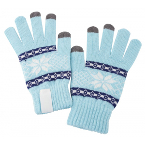 Сенсорные перчатки Snowflake, голубые - купить оптом