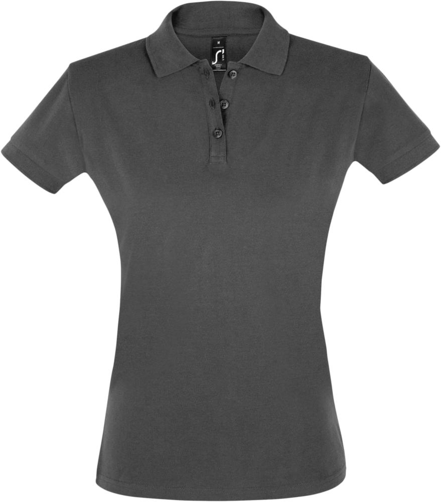 Рубашка поло женская Perfect Women 180 темно-серая - купить оптом