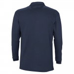 Рубашка поло мужская с длинным рукавом Winter II 210 темно-синяя, фото 1