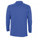 Рубашка поло мужская с длинным рукавом Winter II 210 ярко-синяя, фото 1