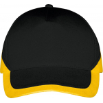 Бейсболка Booster, черная с желтым, фото 1
