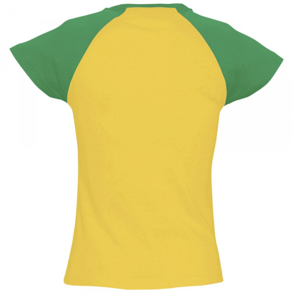 Футболка женская Milky 150, желтая с зеленым - купить оптом