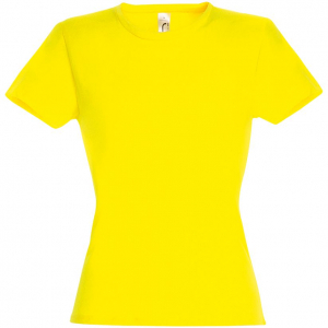 Футболка женская Miss 150, желтая (лимонная) - купить оптом