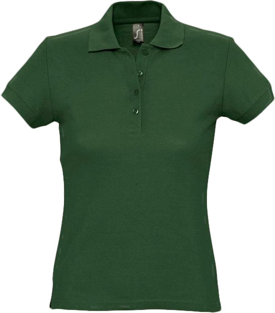 Рубашка поло женская Passion 170, темно-зеленая - купить оптом