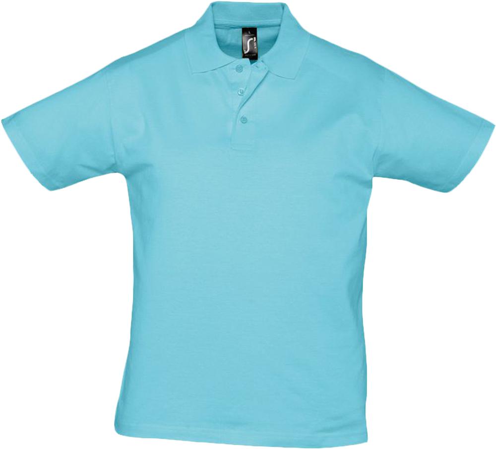 Рубашка поло мужская Prescott Men 170, бирюзовая - купить оптом