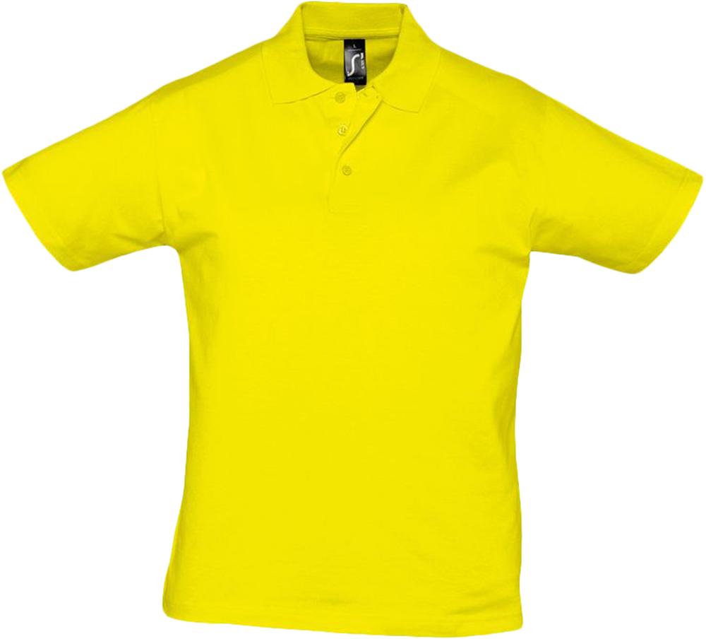 Рубашка поло мужская Prescott Men 170, желтая (лимонная) - купить оптом