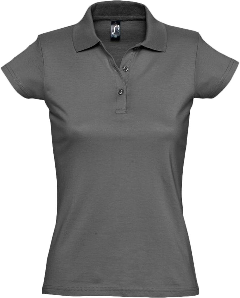 Рубашка поло женская Prescott Women 170, темно-серая - купить оптом