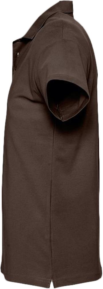 Рубашка поло мужская Spring 210, шоколадно-коричневая - купить оптом