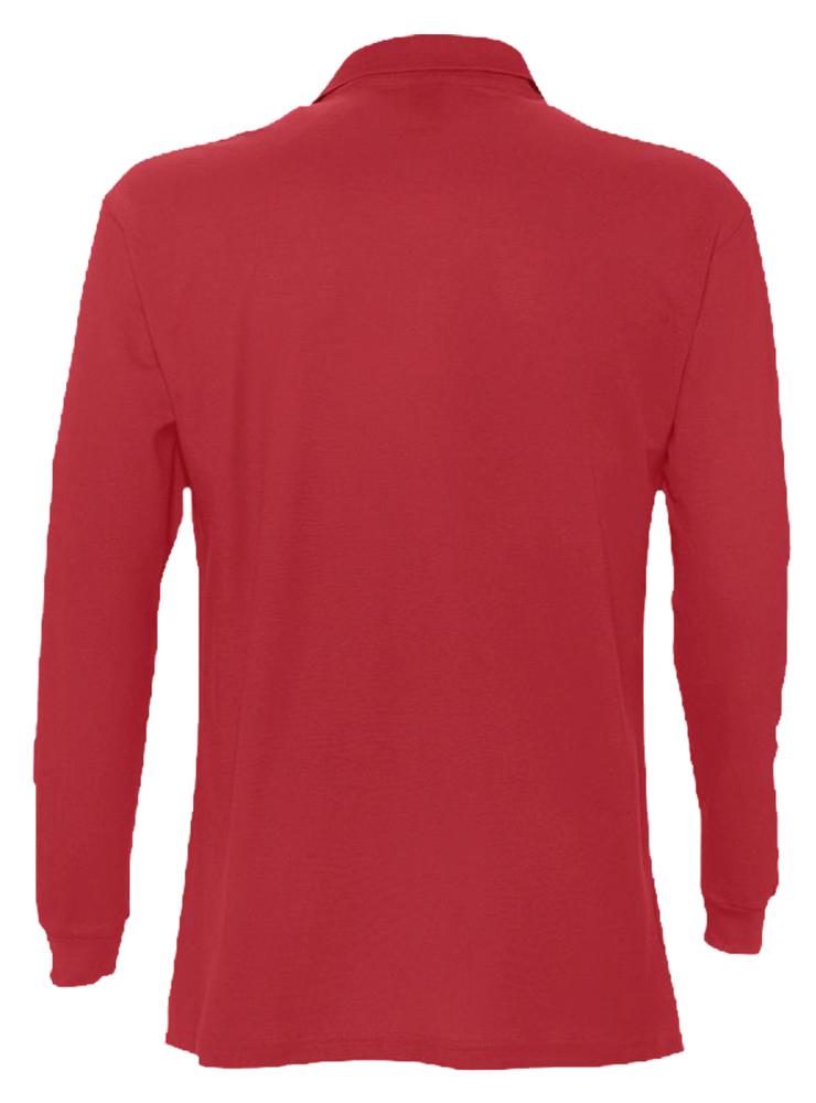Рубашка поло мужская с длинным рукавом Star 170, красная - купить оптом
