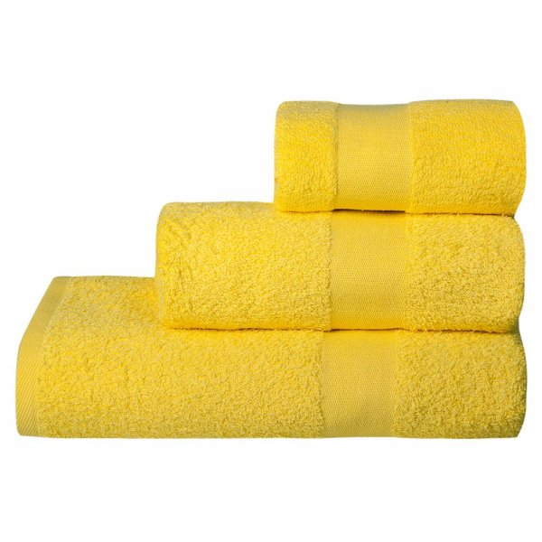 Полотенце махровое Soft Me Large, желтое - купить оптом