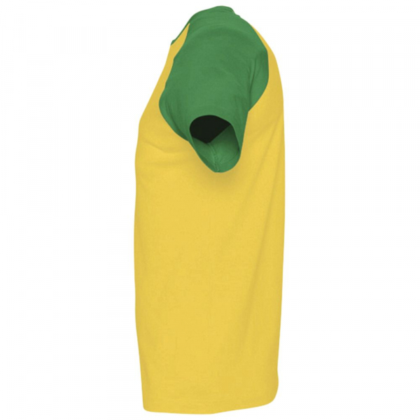 Футболка мужская двухцветная Funky 150, желтая с зеленым - купить оптом