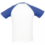 Футболка мужская двухцветная Funky 150, белая с ярко-синим, фото 1