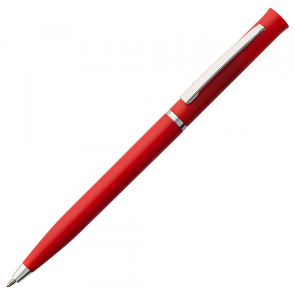 Ручка шариковая Euro Chrome, красная - купить оптом