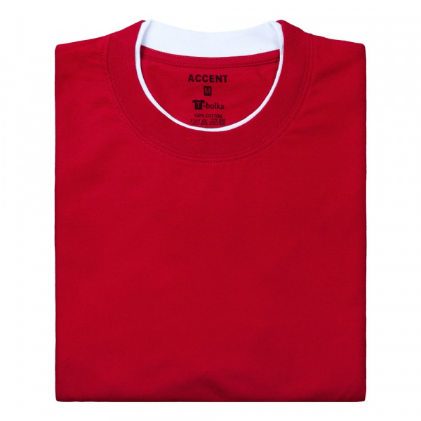 Футболка "Шорт" красная с логотипом - купить оптом