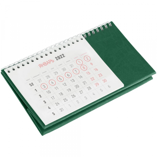 Календарь настольный Brand, зеленый - купить оптом