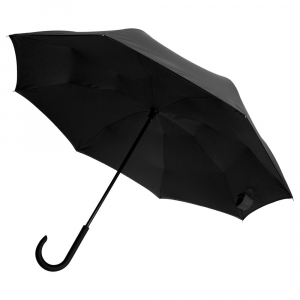 Зонт наоборот Unit Style, трость, черный - купить оптом