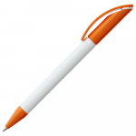Ручка шариковая Prodir DS3 TPP Special, белая с оранжевым, фото 1