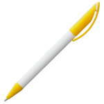 Ручка шариковая Prodir DS3 TPP Special, белая с желтым, фото 2