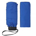 Зонт складной Unit Five, синий в черно-синем чехле, фото 5