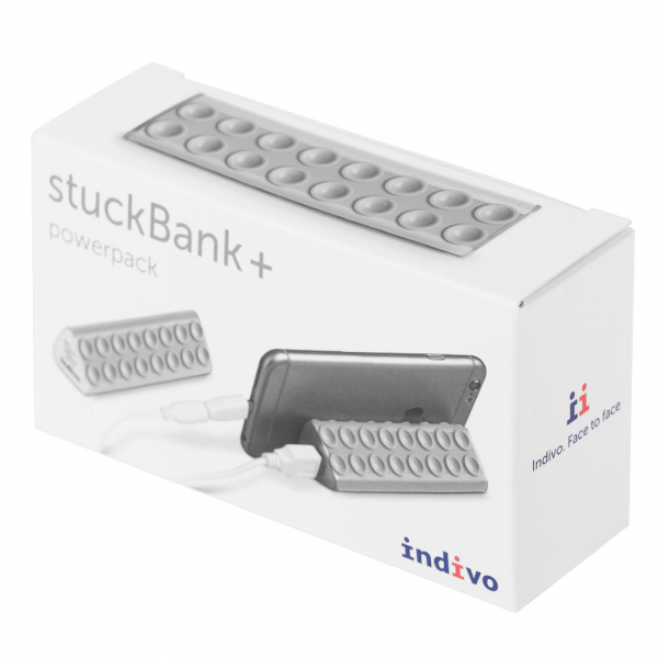 Внешний аккумулятор-подставка stuckBank Plus 2600 мАч, черный - купить оптом