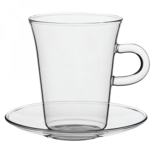 Чашка с блюдцем Glass Duo - купить оптом