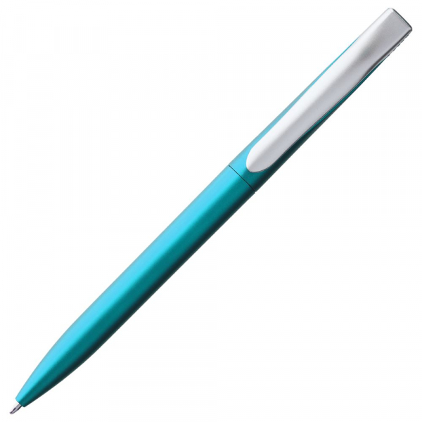 Ручка шариковая Pin Silver, голубой металлик - купить оптом