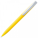 Ручка шариковая Pin Soft Touch, желтая, фото 1
