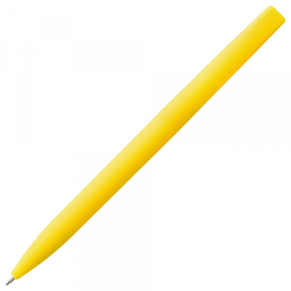 Ручка шариковая Pin Soft Touch, желтая - купить оптом