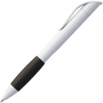 Ручка шариковая Grip, белая с черным, фото 1