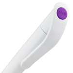 Ручка шариковая Grip, белая с фиолетовым, фото 3