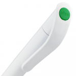 Ручка шариковая Grip, белая с зеленым, фото 3
