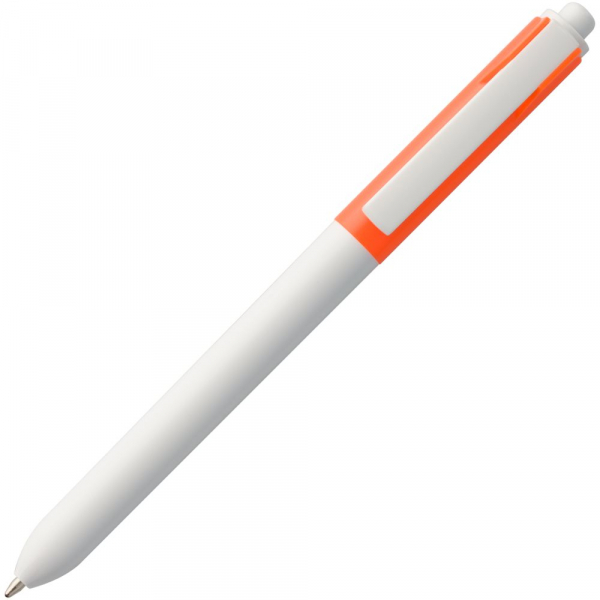 Ручка шариковая Hint Special, белая с оранжевым - купить оптом