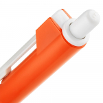 Ручка шариковая Hint Special, белая с оранжевым, фото 3