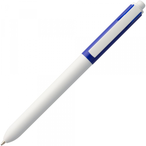 Ручка шариковая Hint Special, белая с синим - купить оптом
