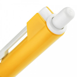 Ручка шариковая Hint Special, белая с желтым, фото 3