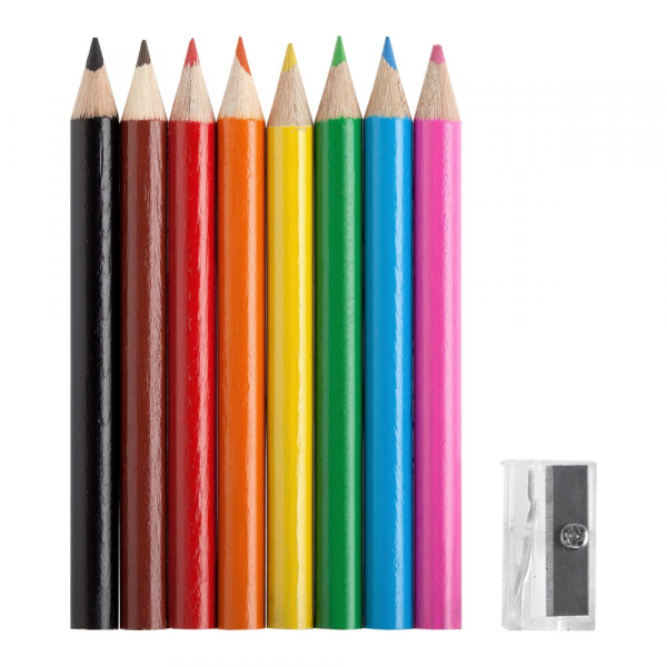 Набор Hobby с цветными карандашами и точилкой, синий - купить оптом