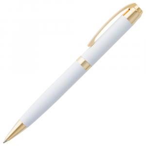 Ручка шариковая Razzo Gold, белая - купить оптом