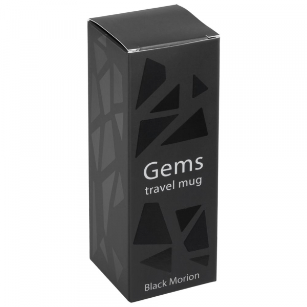 Термостакан Gems Black Morion, черный морион - купить оптом