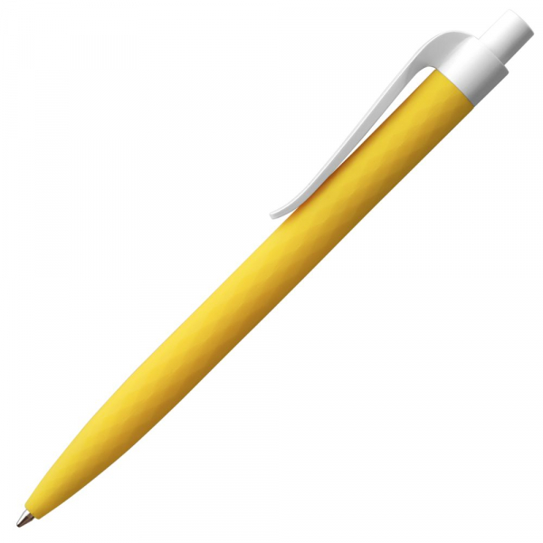 Ручка шариковая Prodir QS01 PMP-P, желтая с белым - купить оптом