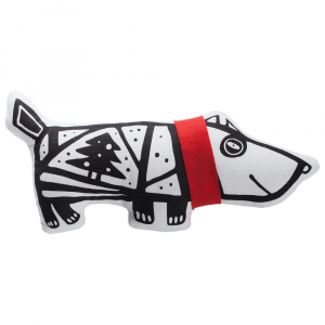 Игрушка «Собака в шарфе», большая, белая с красным - купить оптом