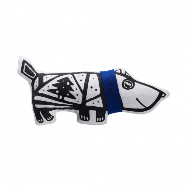 Игрушка «Собака в шарфе», малая, белая с синим - купить оптом