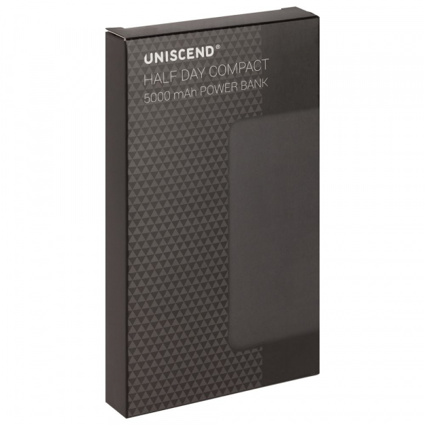 Внешний аккумулятор Uniscend Half Day Compact 5000 мAч, черный - купить оптом
