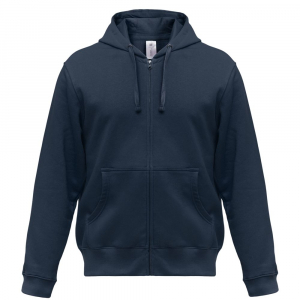 Толстовка мужская Hooded Full Zip темно-синяя - купить оптом