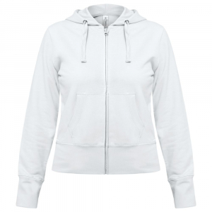 Толстовка женская Hooded Full Zip белая - купить оптом