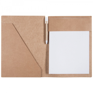 Папка Fact-Folder формата А4 c блокнотом, крафт - купить оптом