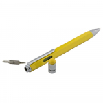 Ручка шариковая Construction, мультиинструмент, желтая, фото 2