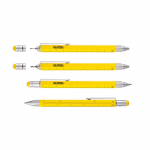 Ручка шариковая Construction, мультиинструмент, желтая, фото 3